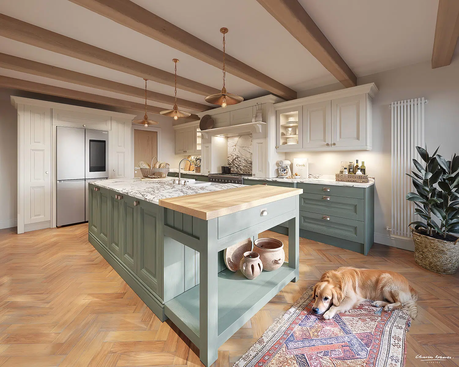 Kitchen CGI for KBB manufacturer brochure